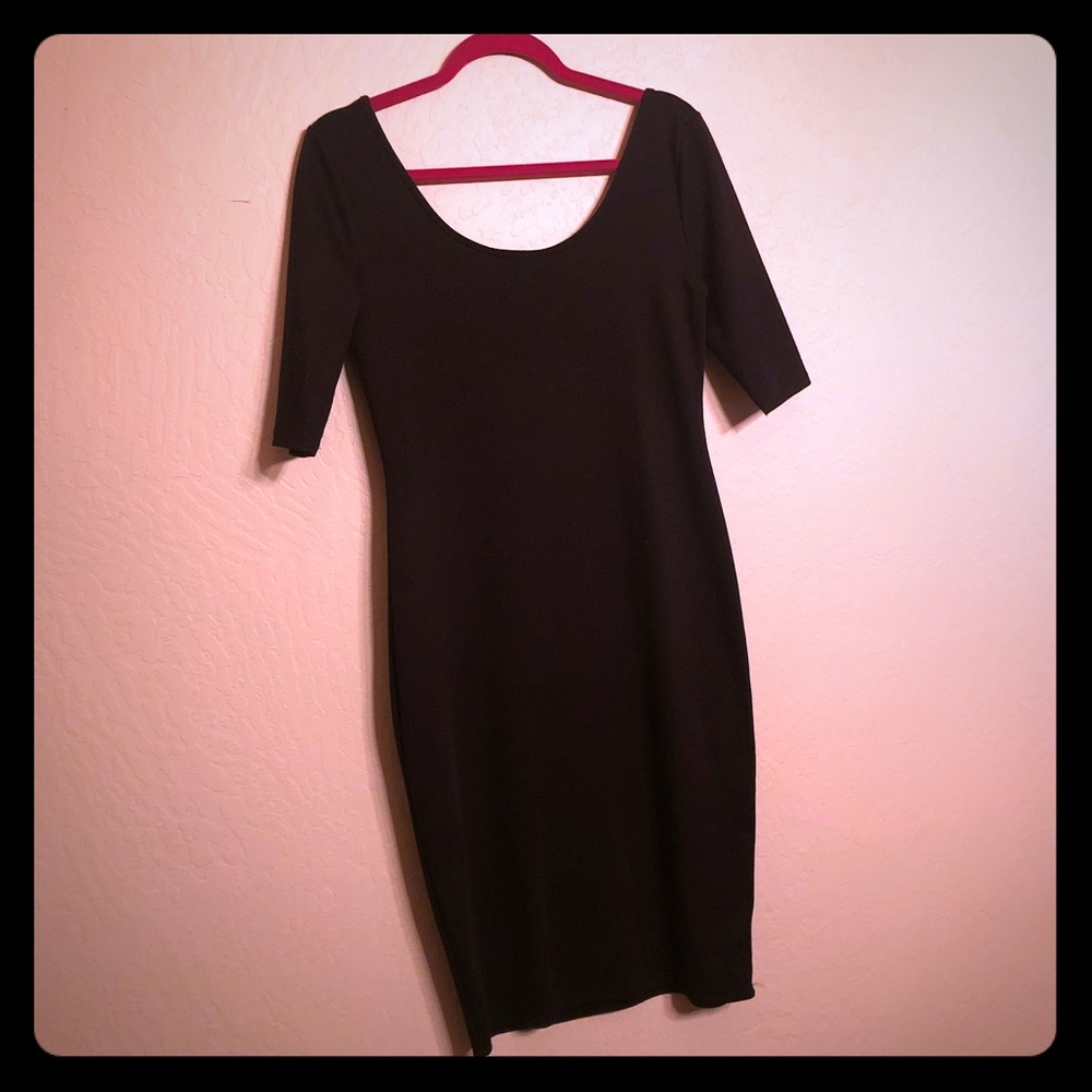 LBD U shaped neckline and scoop back